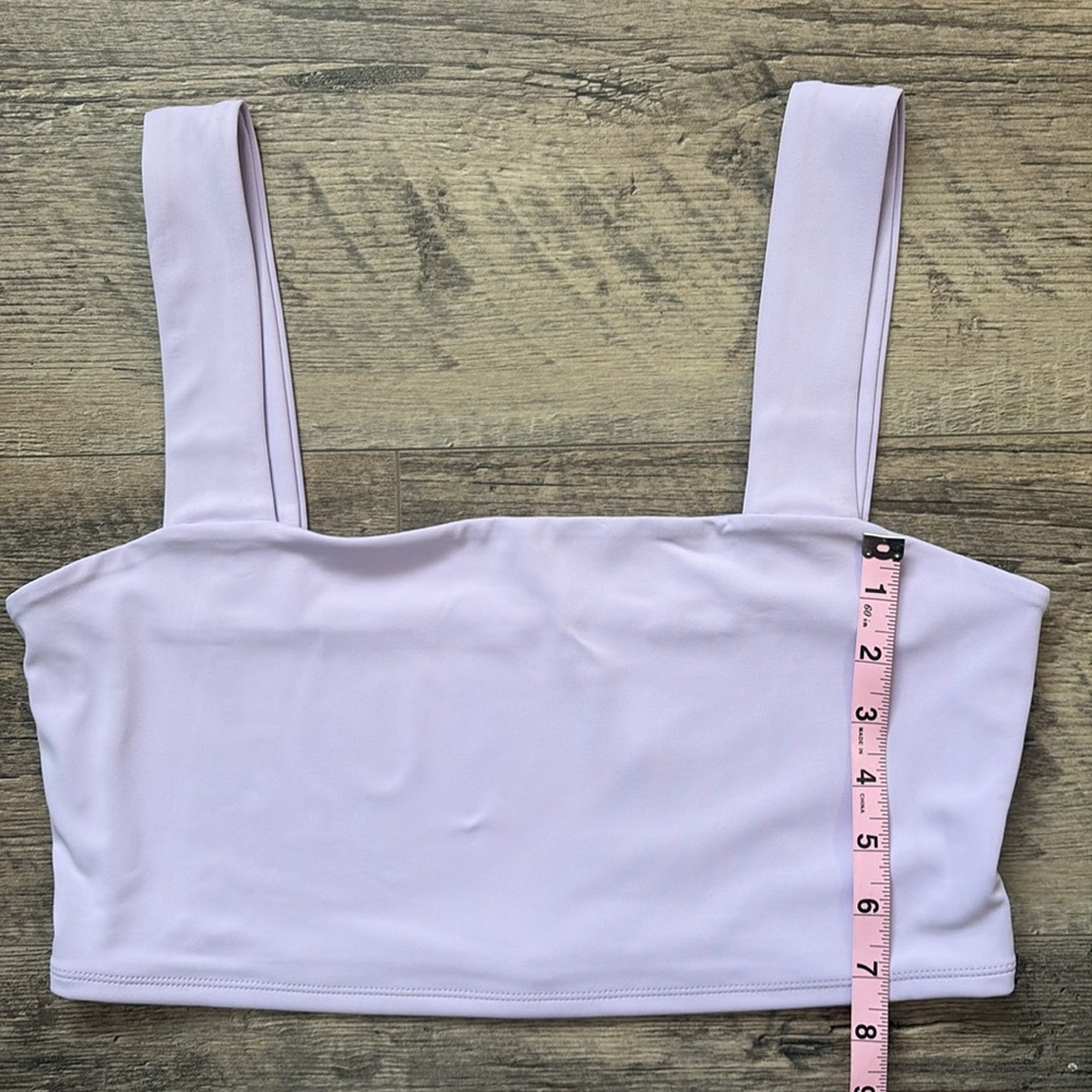 Lilac / Light Purple Body Contour Square Neck Top - EXPRESS NWT - Picture 4 of 10